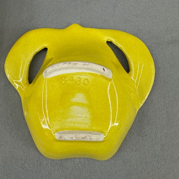 Vintage Mid Century Modern Ceramic Bowl Yellow Candy Nut Dish Set of 5 - Picture 16 of 16